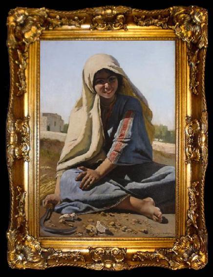 framed  Charles Verlat The Girl from Bethlehem, ta009-2